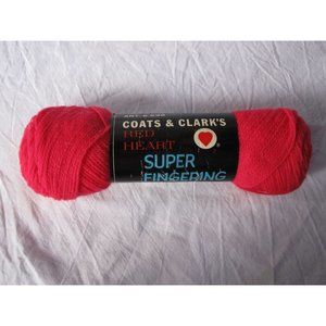 NEW Coats & Clarks Red Heart Super Fingering Sock & Sweater Red Yarn Skein 3 ply